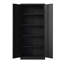 Armoire de rangement en métal pour le garage, armoire verrouillable en acier noir avec portes et tablettes, grands classeurs pour les systèmes de rangement de garage, classeur verrouillable pour le bureau personnel, salle de classe / garde-manger