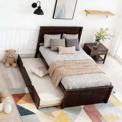 Platform Bed with Twin Size Trundle