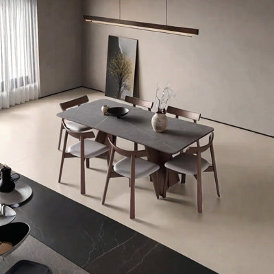 Creative simple sintered stone dining table set