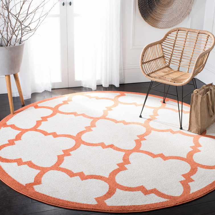 Ammundsen Geometric Beige/Orange Area Rug
