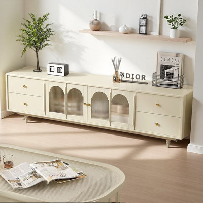 French Cream-style Off-white TV Cabinet