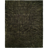 Coburn Wool Abstract Area Rug in Black