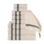 Orley Zero Twist Cotton Ribbed Modern Geometric Border Soft Highly-Absorbent Assorted 9 Piece Bathroom Towel Set-1731715840