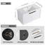 Meuble-lavabo mural 36 po avec lavabo en résine et portes à fermeture en douceur, blanc-129504505-129504503