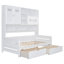 Lit de jour pratique en bois avec deux tiroirs coulissants lisses, une armoire et une tablette tout-en-un pour un rangement et un confort optimaux dans la chambre à coucher-773218403