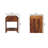 Newton Mini Chestnut Nightstand With A Drawer And Open Shelf