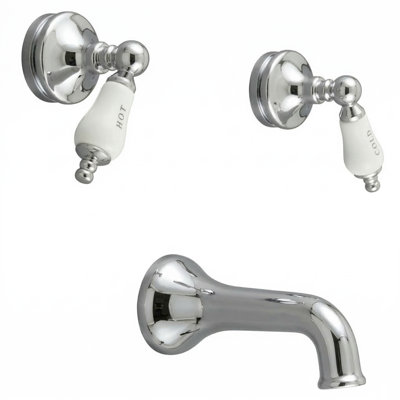Robinet de baignoire encastré avec poignées levier Sacramento par Strom Living