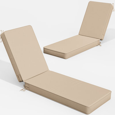 Outdoor 4'' Chaise Lounge Cushions Lounge Chair Cushions (Cushions Only)
