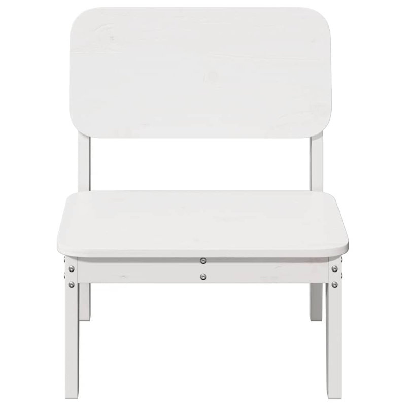 Garden Chair 60X52.5X72 Cm Wood Pine, White
