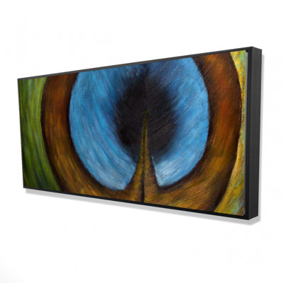 Peacock Feather Center Print On Canvas