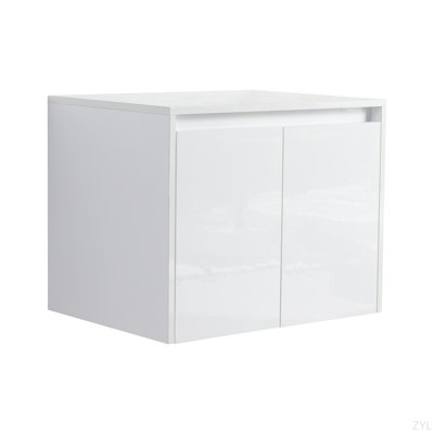 Bathroom Storage Cabinet,Soft Close Drawer,Glossy White