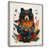 Toile avec cadre argenté