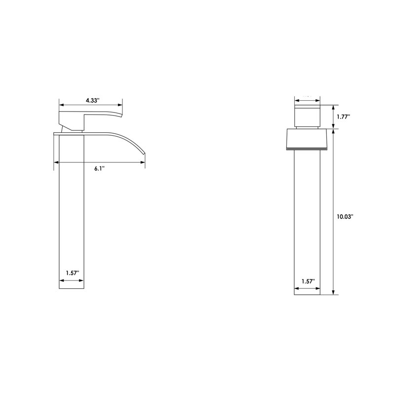 6" Bathroom Faucet In Brushed Nickel - Stainless Steel 304, Single Hole For Sinks Sink Nickel, 304 Construction, Modern Style
