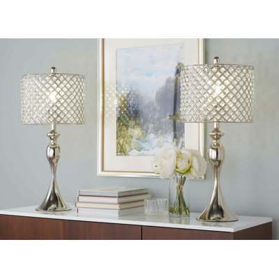 Ashland 27" Contemporary Metal Table Lamp In Metal From Grandview Gallery - Set Of 2