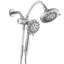 Ensemble de garniture de robinet de douche à poignée simple à 8 jets et à double jet 1,8 gallons par minute avec valve intégrée-107288334