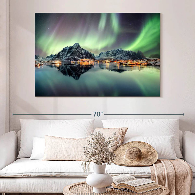 Alvord Wintry Reine Northern Lights, H 34 po x l 51 po