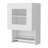 Sunriver Corner Shelf With Cabinet, 3-Tier Shelf, Metal Handles