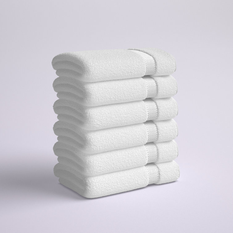 Cascata 6 Piece Turkish Cotton Bath Towel Set (Set of 6) Wade Logan Color: White