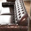Canapé modulaire brun en cuir véritable