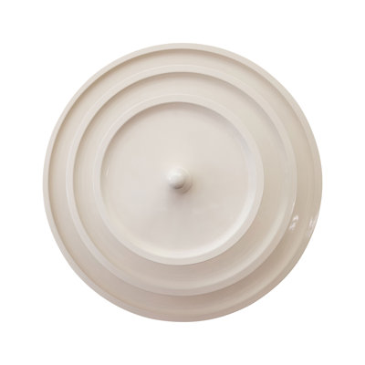 Wood Lacquered 3-Tier Round Tray