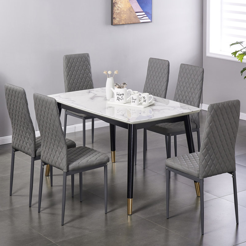 Ensemble de chaises de conférence Modern Home, 6, Gris