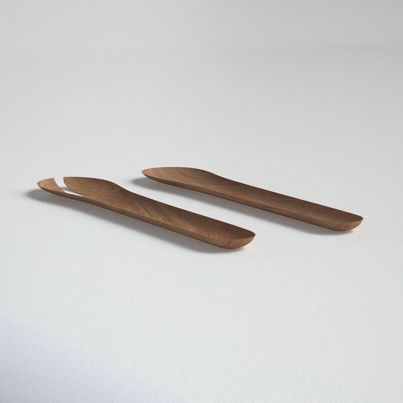 Joss & Main Saverne Wood Condiment Server