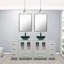Ensemble de meuble-lavabo double 72 po avec lavabo en verre, robinet économiseur d'eau-117464103-117464102
