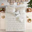 Comfortable King/cal King Bedding Set, Soft Microfiber, Modern Geometric Design