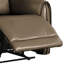 Fauteuil inclinable électrique Sily, similicuir brun clair, accoudoirs profilés