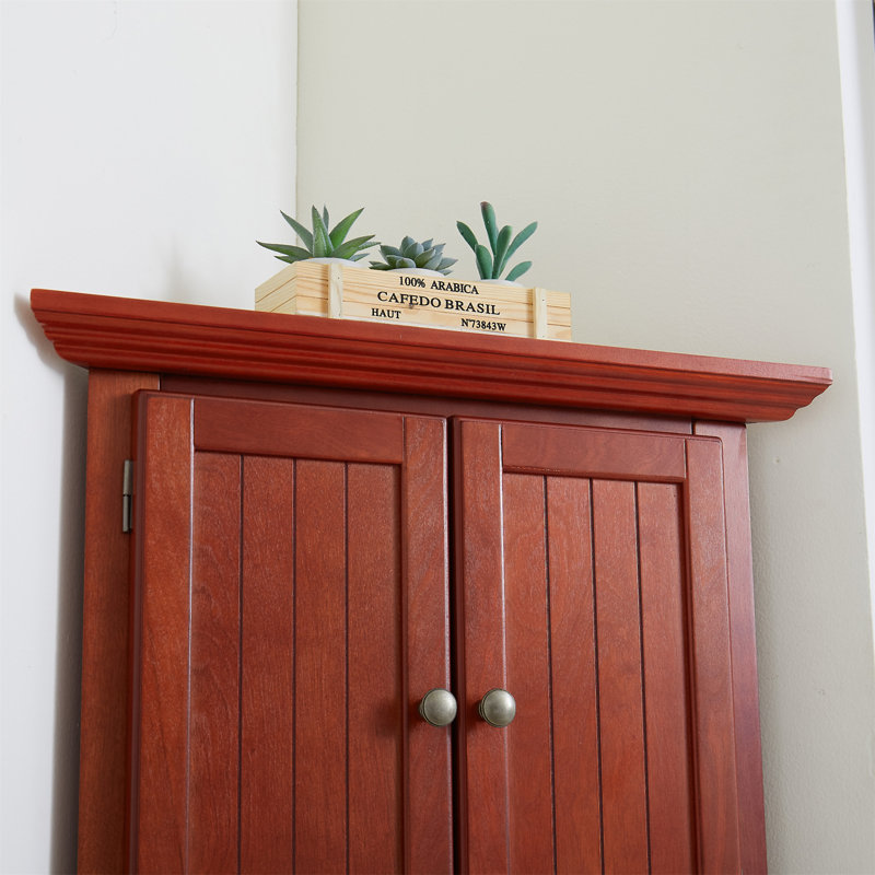 Armoire de rangement 4 niveaux à 4 niveaux avec 8 portes et 8 portes, Cerisier