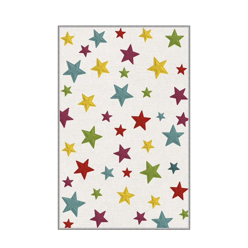 Stylish Hall Carpet (3.3 x 6.6 ft), 100% Polyester, 0.3 in Pile Height | Antibacterial, Non-Slip PVC Felt Dot Underside | Machine Washable, 3D Digital Print, Durable & Easy to Clean | Perfect for Entryway & Living Areas
