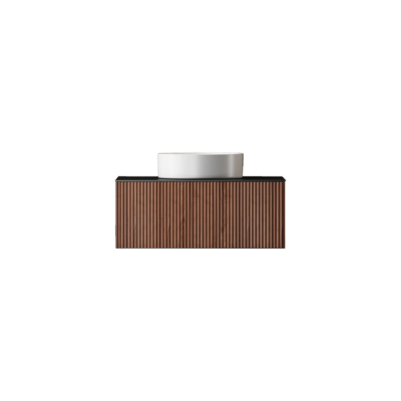 Base de meuble-lavabo simple 21,625 po seulement en brun
