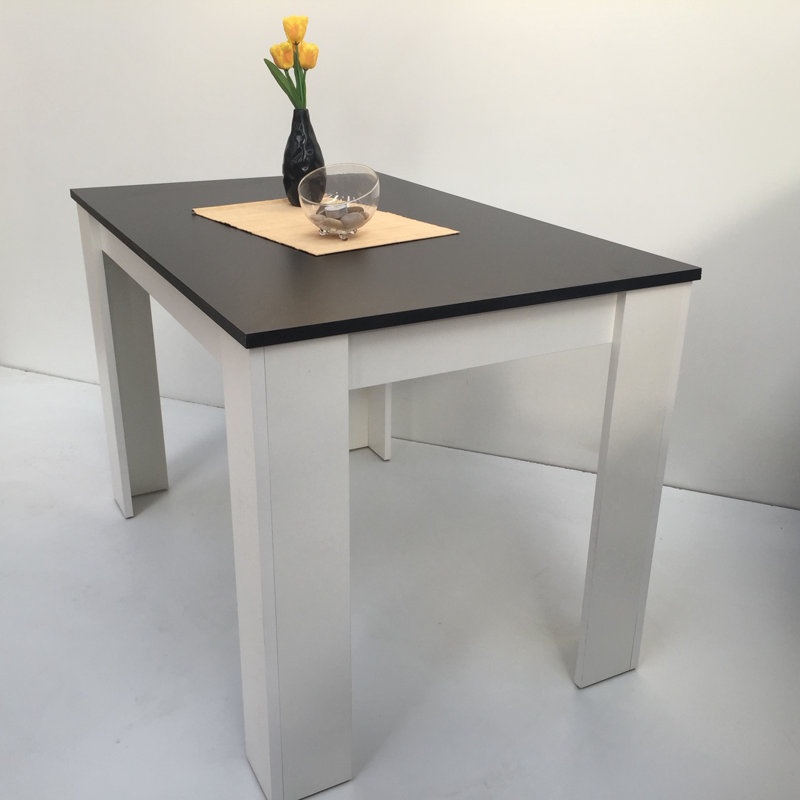 Langell Rectangular 110cm L x 70cm W Restaurant Table, Black