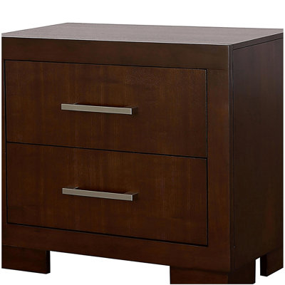 Table de chevet 2 tiroirs Polk Cappuccino