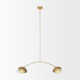 Merida 2 Light Metal Dimmable Sphere Chandelier