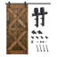 Porte de grange coulissante à panneaux en bois X Series avec trousse de quincaillerie d'installation (DIY) 1 6-80405739-80405736