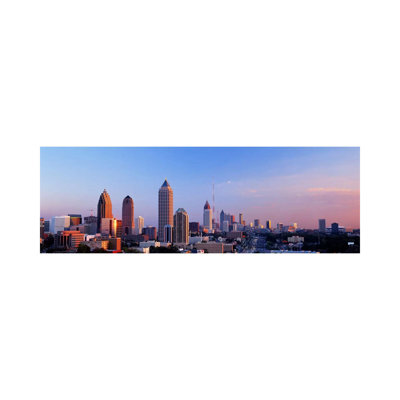 Twilight, Skyline, Atlanta, Georgia, USA - Wrapped Canvas Panoramic Print