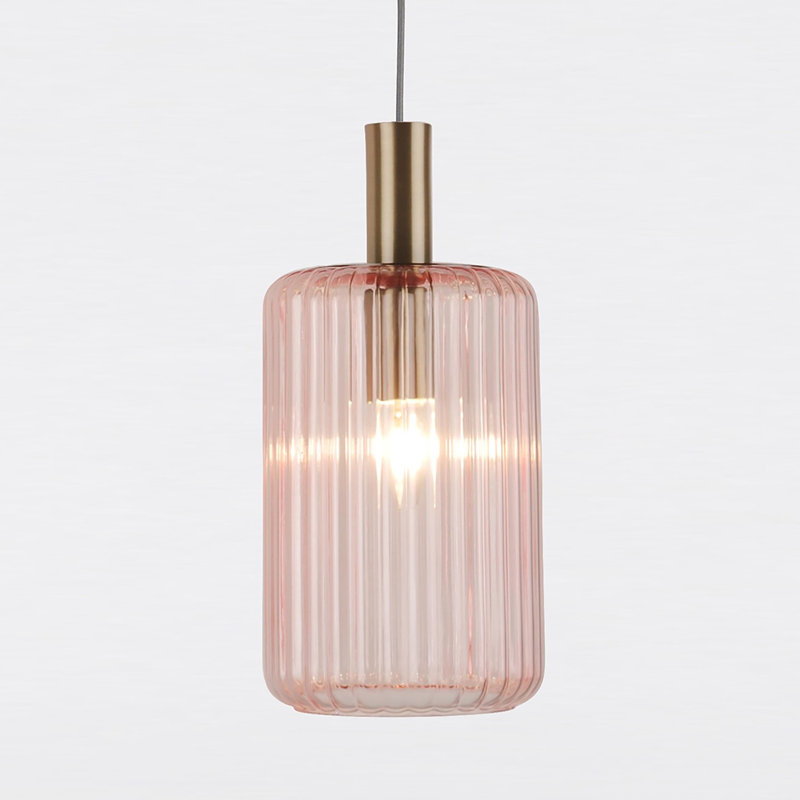 Burvale 1 - Light Single Pendant, Blush Pink/Gold