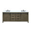 Meuble-lavabo double gris cendre 84 po X P 22 po D, ensemble de comptoir et robinet en marbre de culture-117970928-117970924