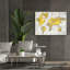 «World Map Yellow Gray» par Danhui Nai, art mural-596969006
