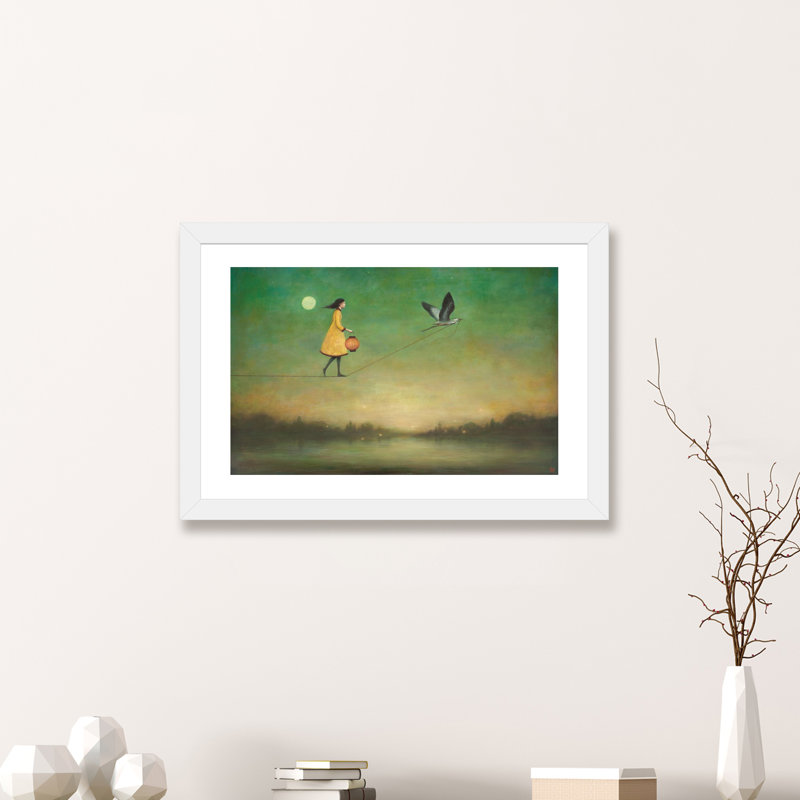 « blue moon expedition » par duy huynh-print, H 24 po x l 32 po x P 1 po, Papier avec cadre blanc