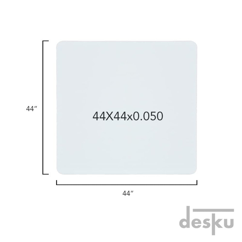 Tapis pour chaise carrée, L 44 po x P 44 po, Blanc