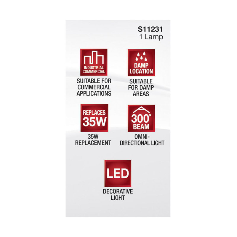 3.5 Watt Clear LED Bulb, 4000K