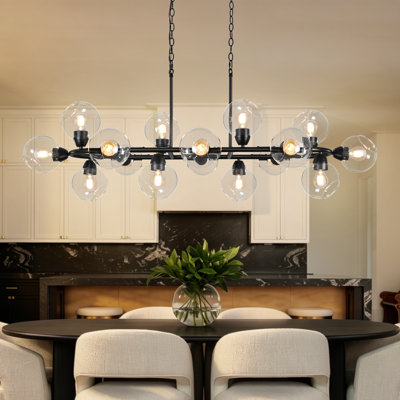 16 - Light Dimmable Chandelier Bubble Chandelier Mid Century Modern Chandelier For Dining Room And Living Room