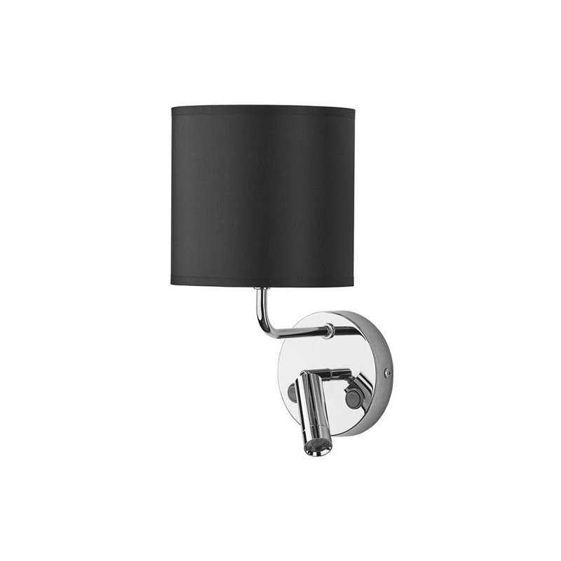 Avelardo Wall Sconce, Chrome, Black