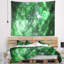 Tapisserie à la planète de bulles abstrait vert abstrait-28495620