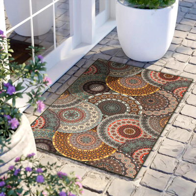 Tapis intérieur lavable antidérapant Cales Bohemian Medallion