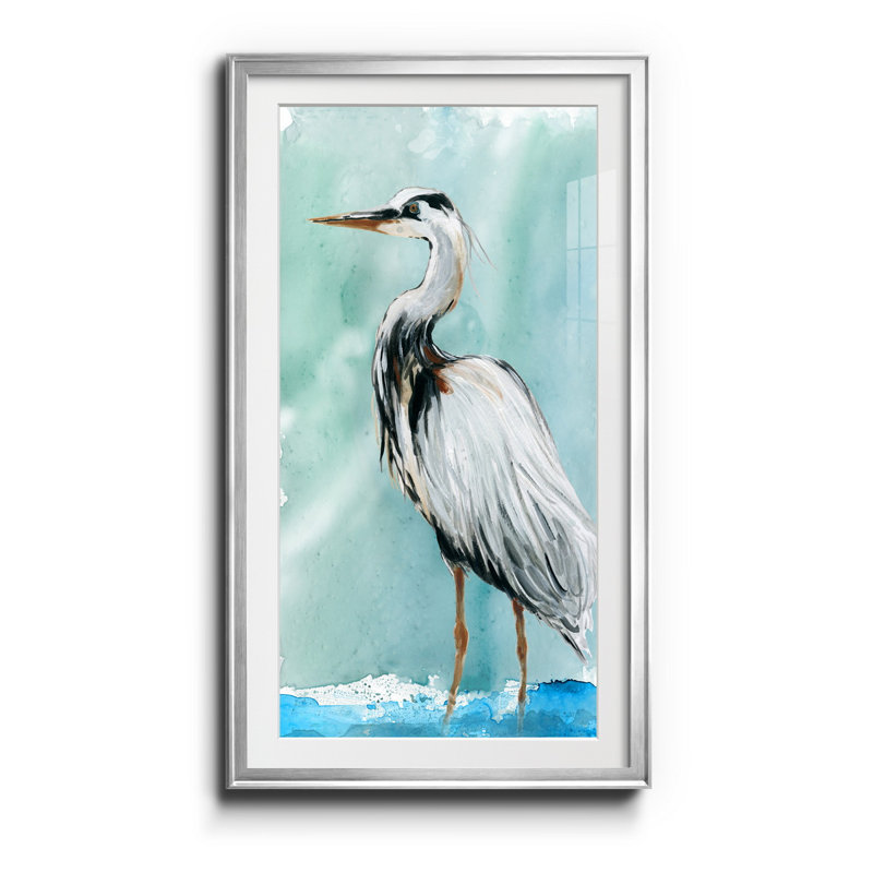Delray Crane II - impression, Argent, H 22,5 po x l 42,5 po x P 1,5 po