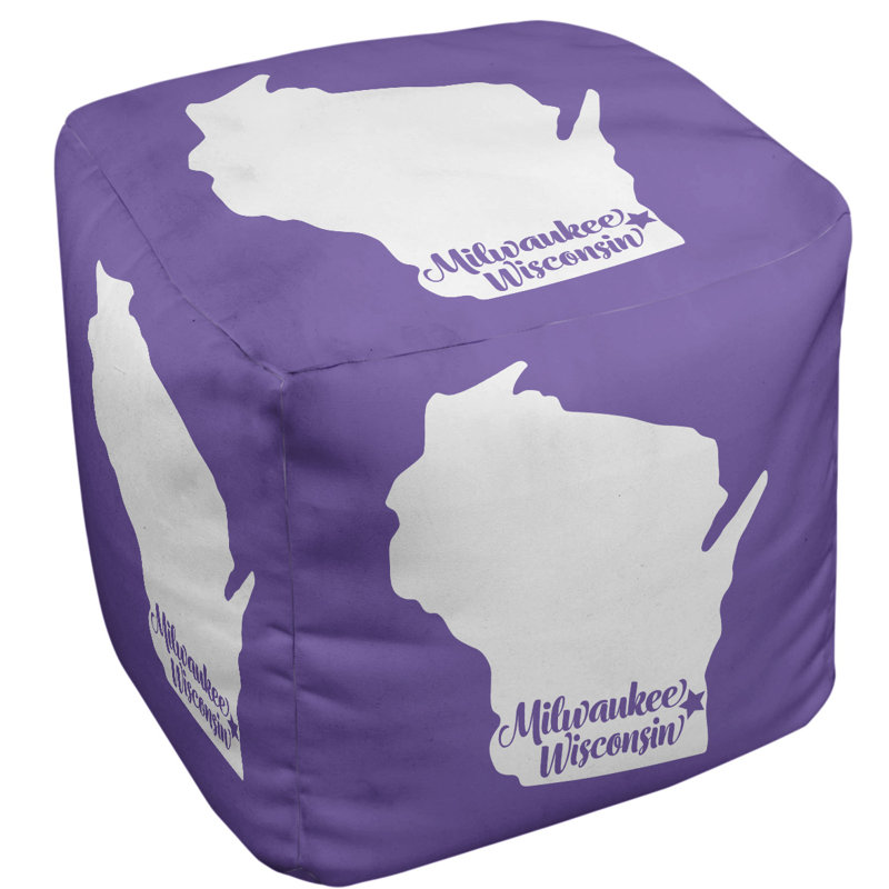 Repose-pieds à cubes wisconsin milwaukee, Mauve