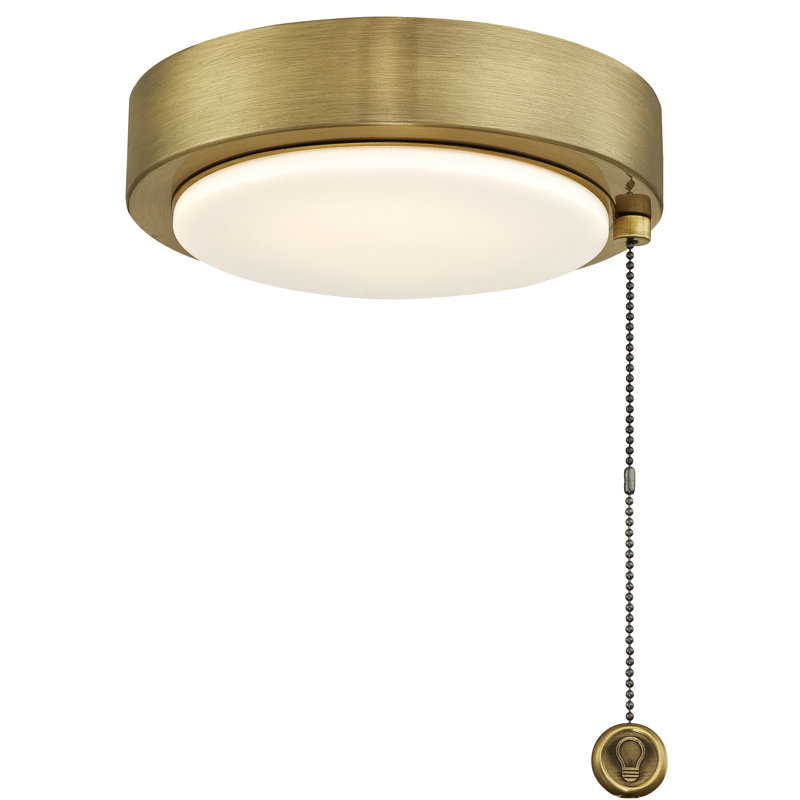 Levon Custom Ceiling Fan LED Light Kit, Antique Brass